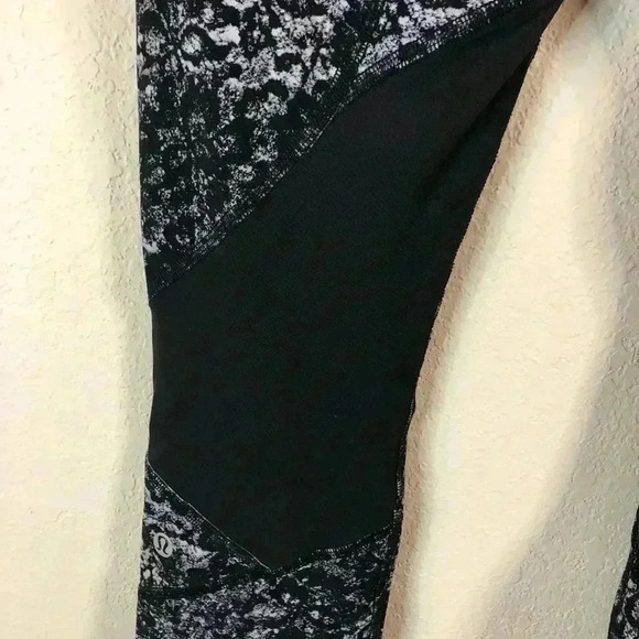 Lululemon Pace Rival Crop Achromatize Ice Grey Black sz 6 - Picture 6 of 8